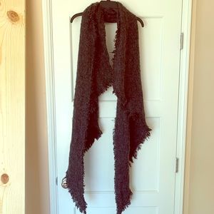 Anthropologie- Charcoal Grey Scarf